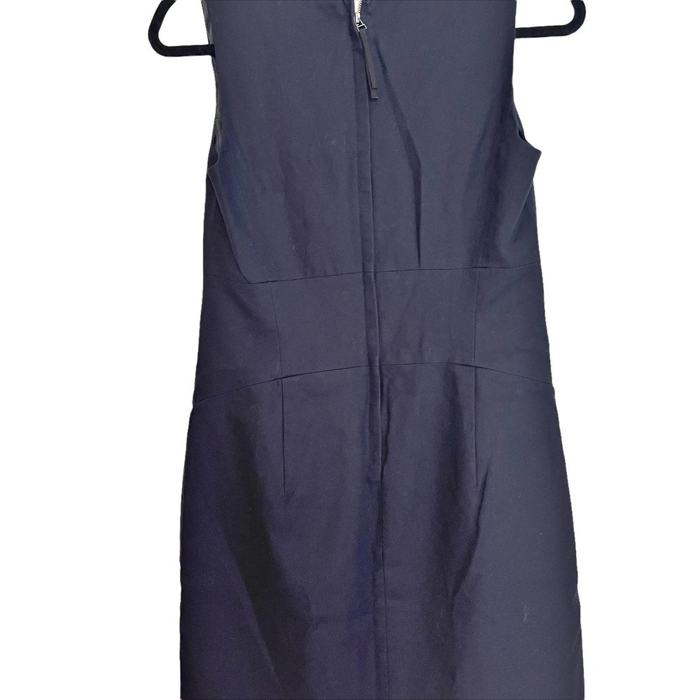 J Crew Women's Navy Blue Allura Shift Career Dress in Superfine Cotton Size 2 - Picture 10 of 13